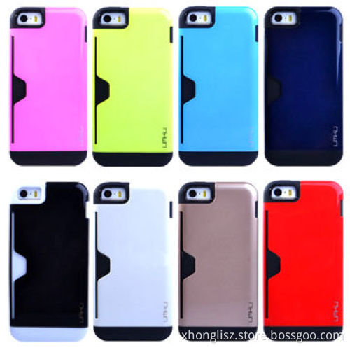 2014 newest model card holder TPU phone case for iPhone 5 and iPhone 5s